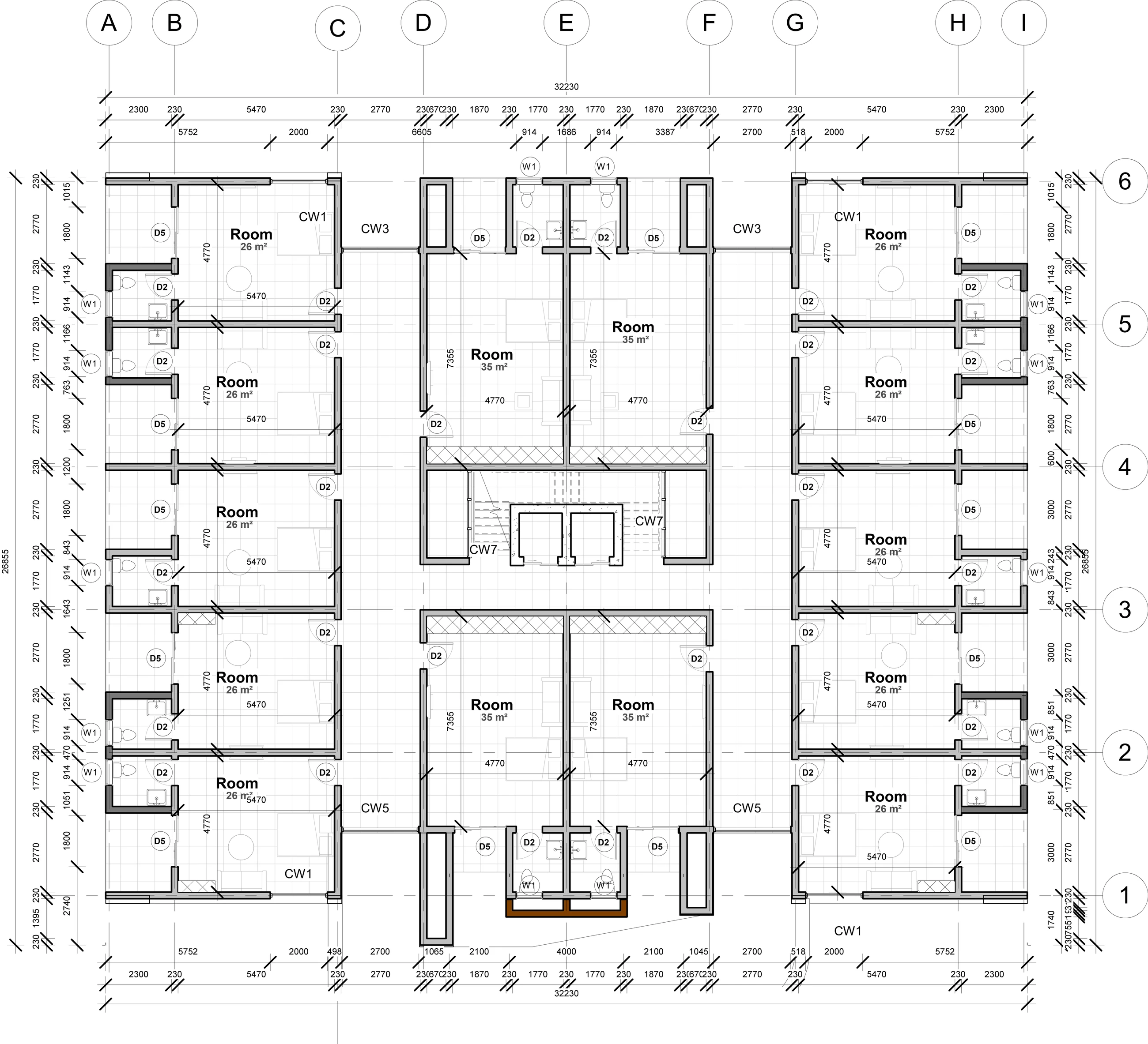 Architectural floor plan in the ClickDraft documentation workflow